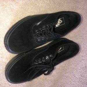 Black velvet Vans